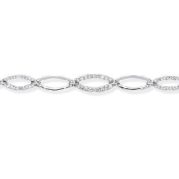 9K  White Gold 0.50 Carat Diamond Bracelet - Pobjoy Diamonds