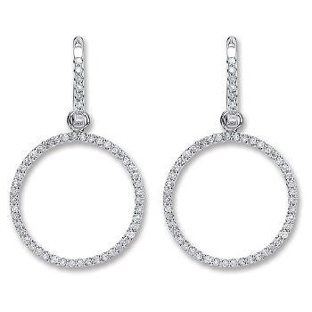 18K Gold 0.55 CTW Diamond Drop Earrings G-H/Si - Pobjoy Diamonds