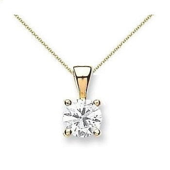 18K Yellow Gold Lab Diamond Necklace 1.20 Carat - Pobjoy Diamonds