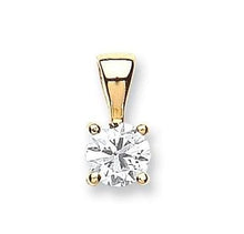 Load image into Gallery viewer, 9K Yellow Gold Claw Set Lab Grown Diamond Pendant &amp; Neck Chain 0.70 carat F/VS2 - Pobjoy Diamonds