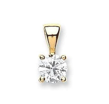 Load image into Gallery viewer, 18K Yellow Gold Claw Set Diamond Pendant &amp; Neck Chain 0.50 carat G-H/Si - Pobjoy Diamonds