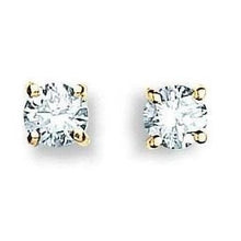 Load image into Gallery viewer, 9K Yellow Gold 0.25 Carat Solitaire Diamond Stud Earrings H/Si1 - Pobjoy Diamonds