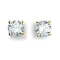 18K Yellow Gold 1.00 Carat Lab Grown Diamond Stud Earrings - F/VS2 - Pobjoy Diamonds