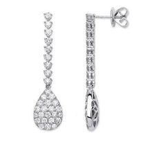 Load image into Gallery viewer, 18K White Gold 2.34 Carat Pear Diamond Drop Earrings G-H/Si - Pobjoy Diamonds