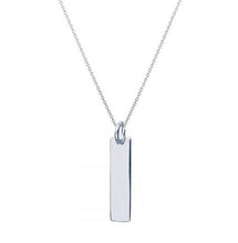 Load image into Gallery viewer, His Or Hers Long Silver Dog Tag &amp; Silver Chain