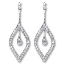 Load image into Gallery viewer, 18K White Gold Diamond Drop Earrings 0.80 Carat - Pobjoy Diamonds