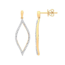 Load image into Gallery viewer, 9K Yellow Gold Diamond Drop Earrings 0.30 CTW - Pobjoy Diamonds