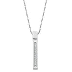 Pobjoy 9K White Gold % Diamond Drop Pendant & Chain