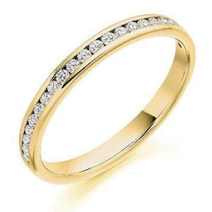 Channel Set Diamond Half Eternity Ring 0.25 Carat - Pobjoy Diamonds