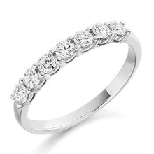 Load image into Gallery viewer, Claw Set Vintage Style Diamond Half Eternity Ring 0.50 Carat - Pobjoy Diamonds