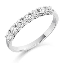 Load image into Gallery viewer, Claw Set Vintage Style Diamond Half Eternity Ring 0.50 Carat - Pobjoy Diamonds