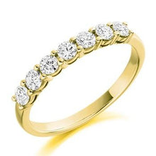 Load image into Gallery viewer, Claw Set Vintage Style Diamond Half Eternity Ring 0.50 Carat - Pobjoy Diamonds