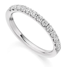 Load image into Gallery viewer, Claw Set Diamond Half Eternity Ring 0.50 Carat - Pobjoy Diamonds