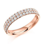 Claw Set Double Row Diamond Half Eternity 0.75 Carat - Pobjoy Diamonds