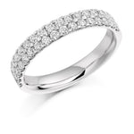 Claw Set Double Row Diamond Half Eternity 0.75 Carat - Pobjoy Diamonds