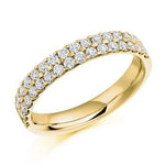 Claw Set Double Row Diamond Half Eternity 0.75 Carat - Pobjoy Diamonds
