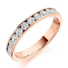 Load image into Gallery viewer, Channel Set Diamond Half Eternity 0.75 Carat - Pobjoy Diamonds