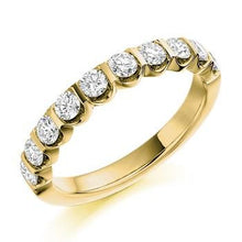 Load image into Gallery viewer, Bar Set Diamond Half Eternity Ring 0.75 Carat - Pobjoy Diamonds