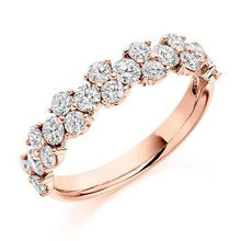 Load image into Gallery viewer, Claw Set Patterned Design Diamond Half Eternity 1.20 Carat - Pobjoy Diamonds