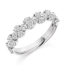 Load image into Gallery viewer, Claw Set Patterned Design Diamond Half Eternity 1.20 Carat - Pobjoy Diamonds