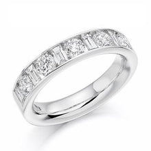 Load image into Gallery viewer, Channel Set Mixed Cut Diamond Half Eternity 1.50 Carat - Pobjoy Diamonds