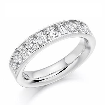 Channel Set Mixed Cut Diamond Full Eternity 3.00 Carat - Pobjoy Diamonds