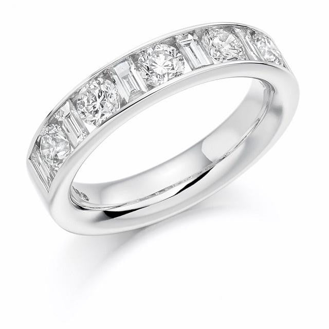 Channel Set Mixed Cut Diamond Full Eternity 3.00 Carat - Pobjoy Diamonds