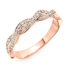 Load image into Gallery viewer, Grain Set Milgrain Edged Shaped Diamond Half Eternity 0.22 Carat - Pobjoy Diamonds