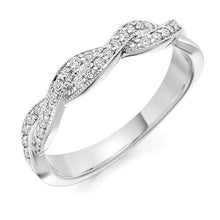 Load image into Gallery viewer, Grain Set Milgrain Edged Shaped Diamond Half Eternity 0.22 Carat - Pobjoy Diamonds