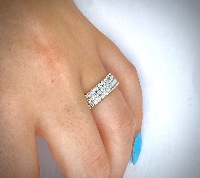 950 Palladium 3.10 CTW Diamond Full Eternity Ring - Pobjoy Diamonds