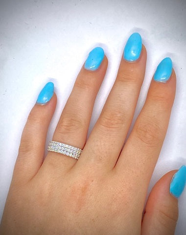 950 Palladium 3.10 CTW Diamond Full Eternity Ring - Pobjoy Diamonds