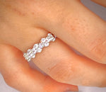 18K Gold 1.50 CTW Round Cut Diamond Full Eternity - SAMPLE RING - Pobjoy Diamonds