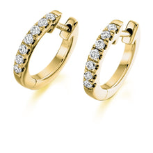 Load image into Gallery viewer, 18K Gold Round Brilliant Cut Diamond Earrings 0.25 CTW - Pobjoy Diamonds