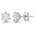 Platinum Round Brilliant Cut Diamond Stud Earrings 0.60 To 1.00 Carat- F/VS1 GIA