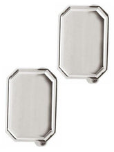 Load image into Gallery viewer, Silver Rectangle Edged Cufflinks - Pobjoy Diamonds