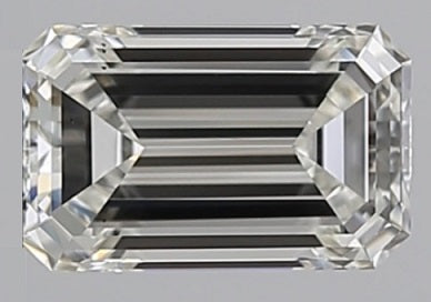 18K Gold Emerald & Round Cut 1.50 CTW Diamond Engagement Ring - G/Si - Pobjoy Diamonds