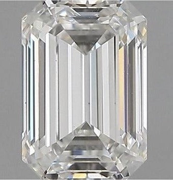 18K Gold 0.70 Carat Emerald or Radiant Brilliant Cut Diamond Ring - F/VS2