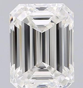 950 Platinum Emerald & Round Cut 1.45 CTW Diamond Engagement Ring - F/VS - Pobjoy Diamonds