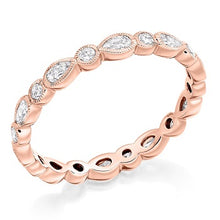 Load image into Gallery viewer, Rubover Set &amp; Milgrain Edged Diamond Full Eternity 0.75 Carat - Pobjoy Diamonds