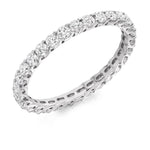 Claw Set Round Brilliant Cut Diamond Full Eternity 1.00 Carat - Pobjoy Diamonds