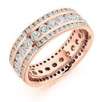 Three Row Round Brilliant Cut Diamond Full Eternity 2.60 Carat - Pobjoy Diamonds