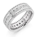 Three Row Round Brilliant Cut Diamond Full Eternity 2.60 Carat - Pobjoy Diamonds