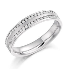 Load image into Gallery viewer, Twin Row Channel Set Diamond Full Eternity 0.55 Carat - Pobjoy Diamonds