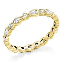 Load image into Gallery viewer, Rubover Set &amp; Milgrain Edged Diamond Full Eternity 0.75 Carat - Pobjoy Diamonds