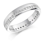 Offset Round Brilliant Cut Diamond Full Eternity 0.50 Carat - Pobjoy Diamonds