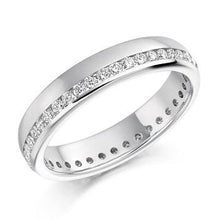Load image into Gallery viewer, Offset Round Brilliant Cut Diamond Full Eternity 0.50 Carat - Pobjoy Diamonds