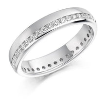 Load image into Gallery viewer, Offset Round Brilliant Cut Diamond Full Eternity 0.50 Carat - Pobjoy Diamonds