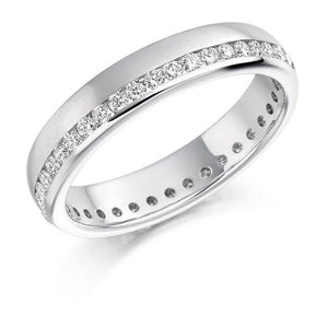 Offset Round Brilliant Cut Diamond Full Eternity 0.50 Carat - Pobjoy Diamonds