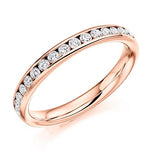 Channel Set Round Brilliant Cut Diamond Full Eternity 0.75 Carat - Pobjoy Diamonds