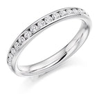 Channel Set Round Brilliant Cut Diamond Full Eternity 0.75 Carat - Pobjoy Diamonds